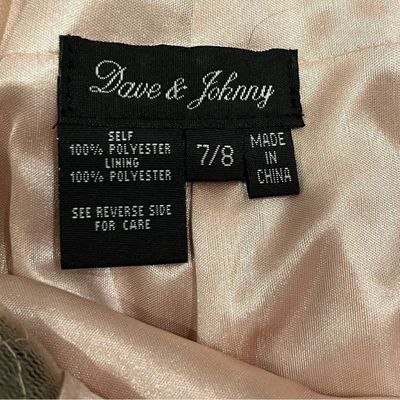 🩶Dave & Johnny Embroidered Illusion Cocktail Dress | Gunmetal Silver | Size 7/8 - Picture 8 of 16